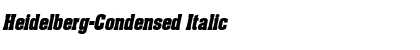 Heidelberg-Condensed Italic Font