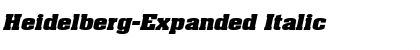 Heidelberg-Expanded Italic Font