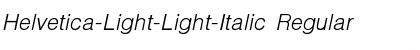 Helvetica-Light-Light-Italic Font