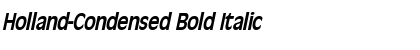 Holland-Condensed Bold Italic Font