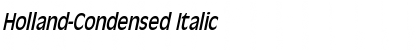 Holland-Condensed Italic Font