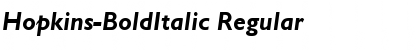 Hopkins-BoldItalic Regular Font