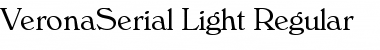 VeronaSerial-Light Regular Font