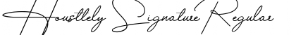 Housttely Signature Font