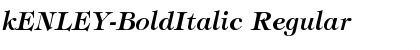 kENLEY-BoldItalic Font