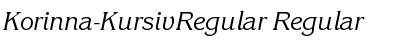 Korinna-KursivRegular Regular Font