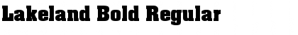 Download Lakeland Bold Font