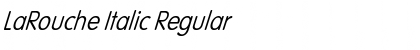LaRouche Italic Regular Font