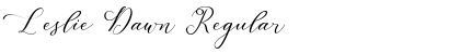 Leslie Dawn Regular Font
