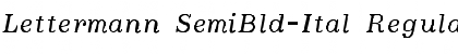 Lettermann SemiBld-Ital Font