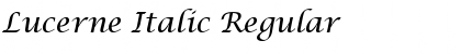 Lucerne Italic Regular Font