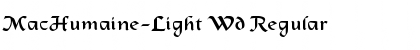 MacHumaine-Light Wd Regular Font