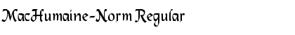MacHumaine-Norm Regular Font