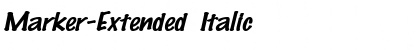 Marker-Extended Italic Font