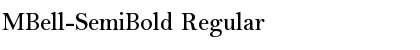 MBell-SemiBold Regular Font