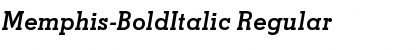 Memphis-BoldItalic Regular Font