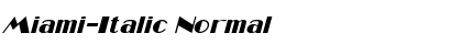 Miami-Italic Font