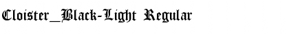 Cloister_Black-Light Regular Font