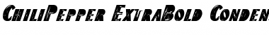 ChiliPepper-ExtraBold Condensed Bold Italic