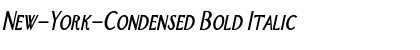 New-York-Condensed Bold Italic