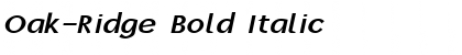 Oak-Ridge Bold Italic