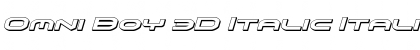 Omni Boy 3D Italic Font