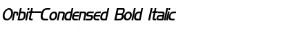 Orbit-Condensed Bold Italic Font