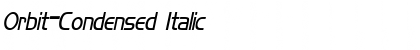 Orbit-Condensed Italic Font