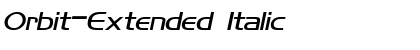 Orbit-Extended Italic Font