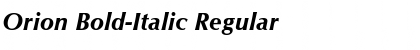 Orion Bold-Italic Regular Font