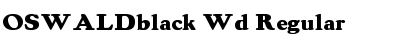 OSWALDblack Wd Regular Font