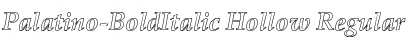 Palatino-BoldItalic Hollow Font