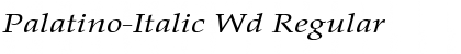 Palatino-Italic Wd Regular Font