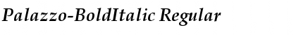 Palazzo-BoldItalic Font