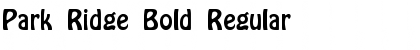 Park Ridge Bold Regular Font