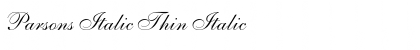 Parsons Italic Thin Font