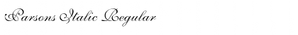 Parsons Italic Font