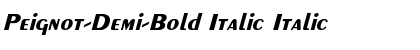 Peignot-Demi-Bold Italic Italic Font