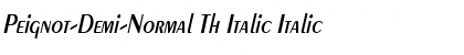 Peignot-Demi-Normal Th Italic Font