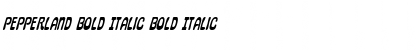 Pepperland Bold Italic Font