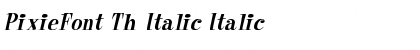 PixieFont Th Italic Font