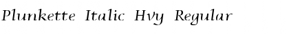 Plunkette Italic Hvy Font