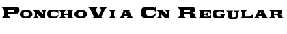 PonchoVia Cn Regular Font