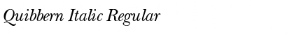 Quibbern Italic Regular Font