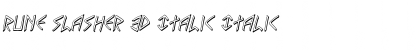 Rune Slasher 3D Italic Font
