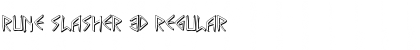 Rune Slasher 3D Regular Font