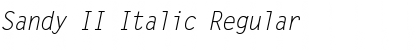 Sandy II Italic Regular Font