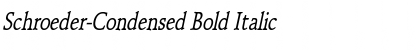 Schroeder-Condensed Bold Italic
