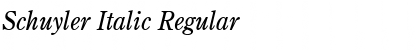 Schuyler Italic Regular Font