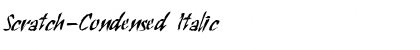 Scratch-Condensed Font